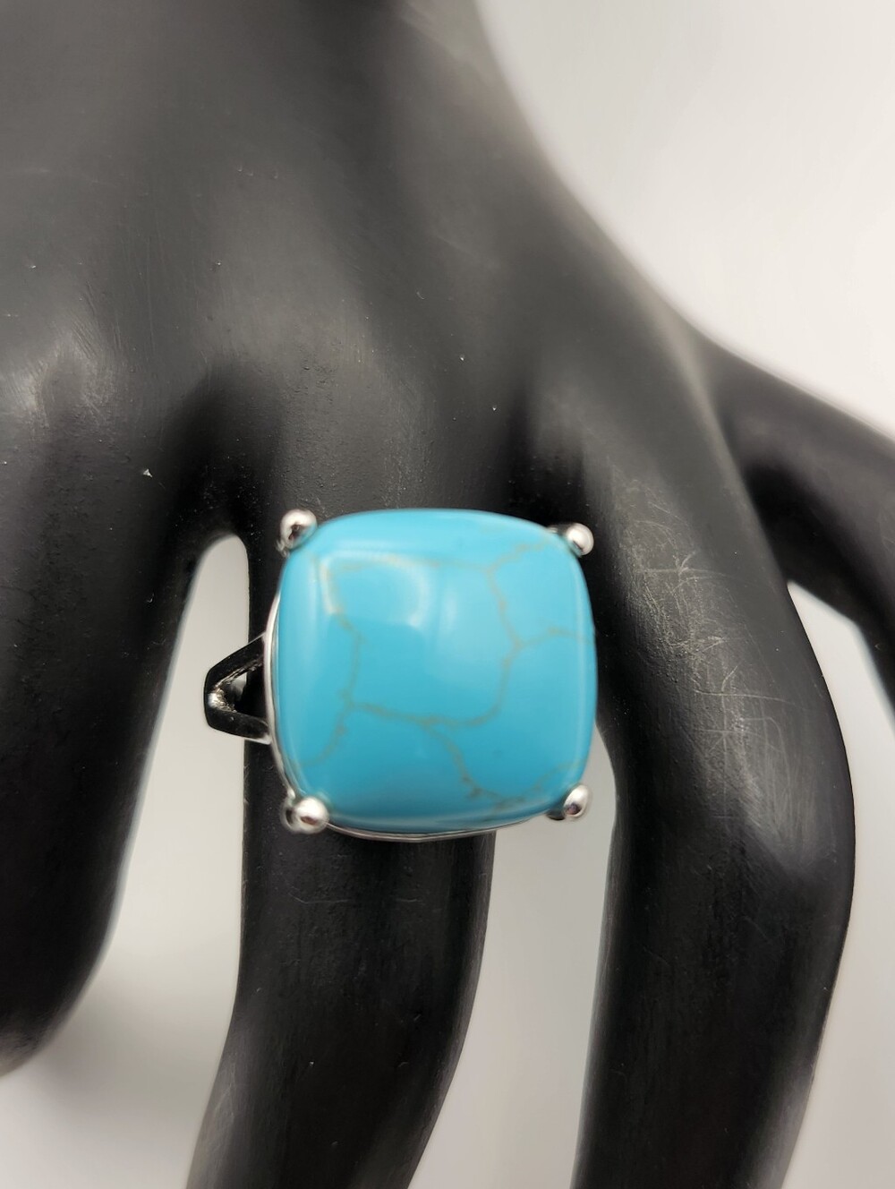 925 Silver Semi-precious Stone Ring, Size 7.5
